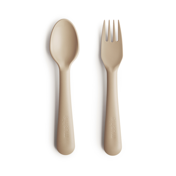 Mushie Fork & Spoon - Vanilla (7457167114466)