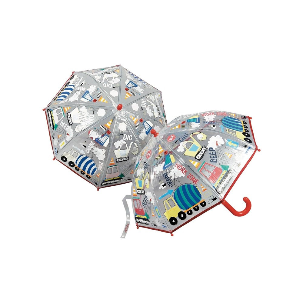 Floss & Rock Construction - Transparent Colour Changing Umbrella (8862052516066)