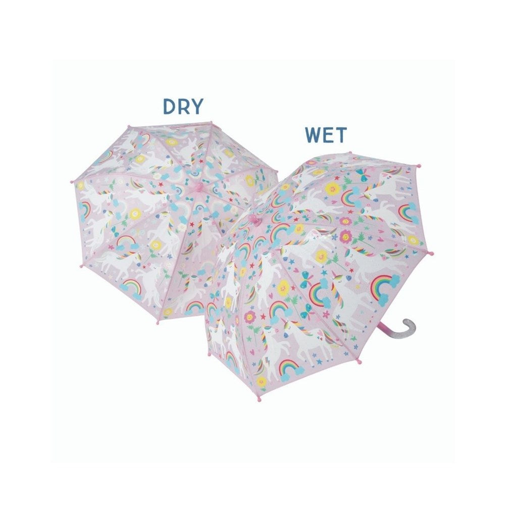 Floss & Rock Rainbow Unicorn - Colour Changing Umbrella (8862053466338)