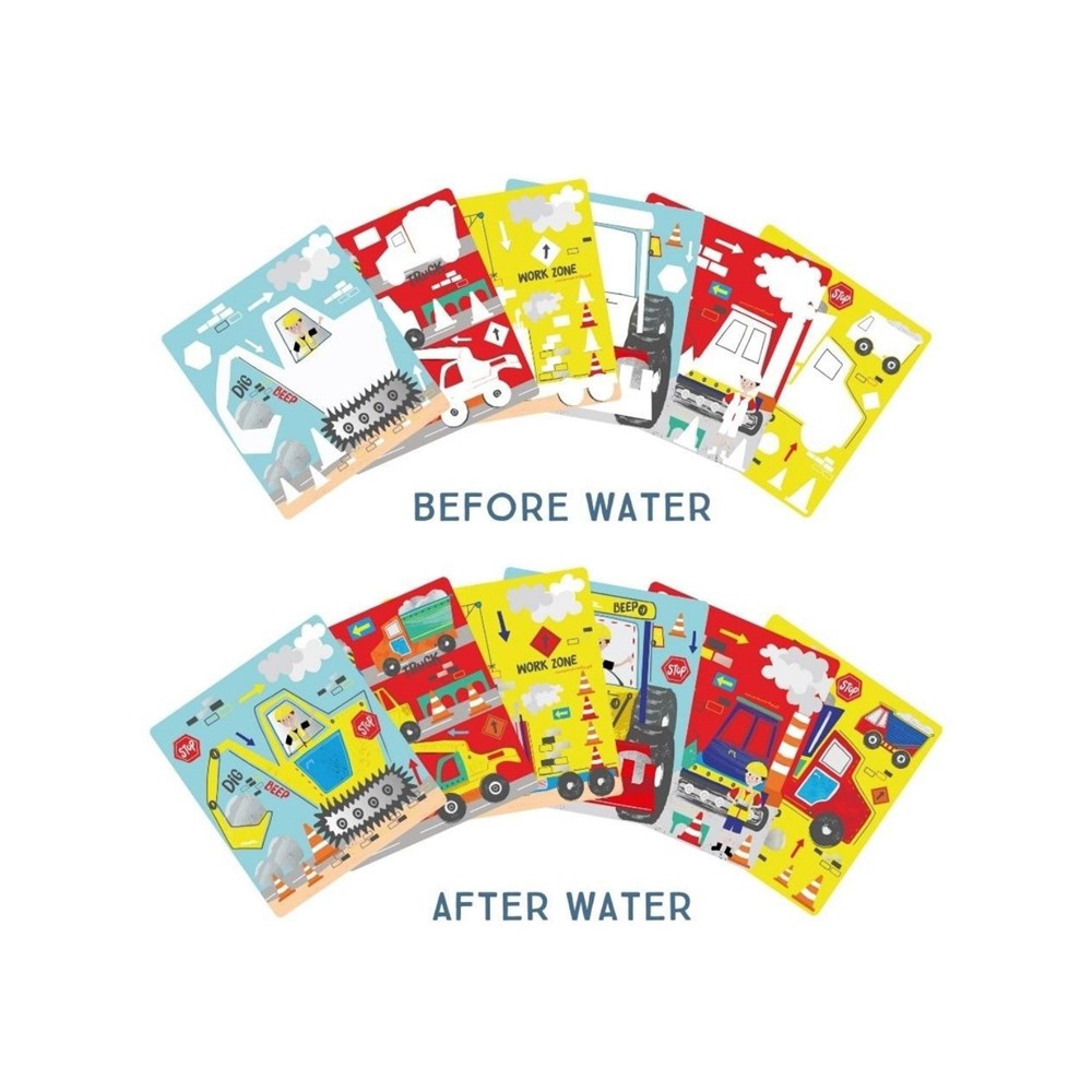 Floss & Rock Construction - Magic Colour Changing Watercard Easel and Pen (8862053597410)