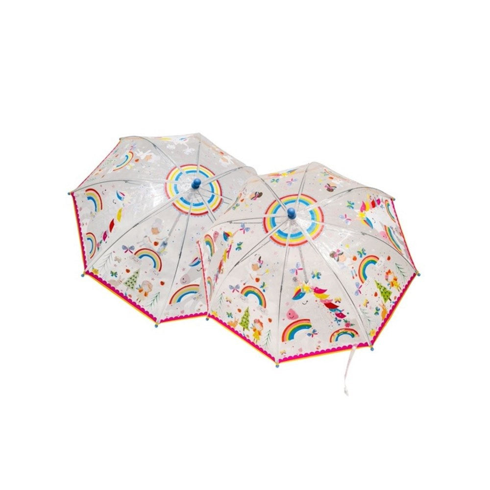 Floss & Rock Rainbow Fairy - Transparent Colour Changing Umbrella (8862053794018)