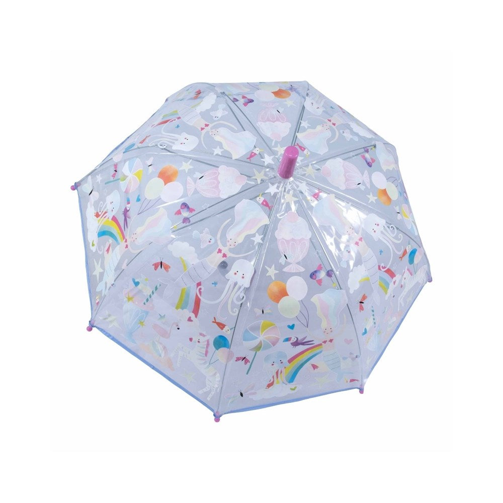 Floss & Rock Fantasy - Transparent Colour Changing Umbrella (8862054187234)
