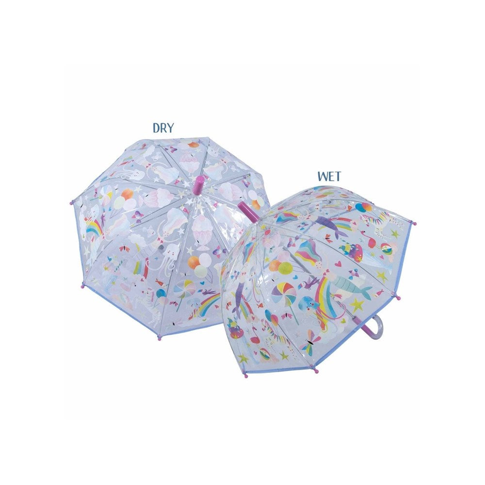Floss & Rock Fantasy - Transparent Colour Changing Umbrella (8862054187234)