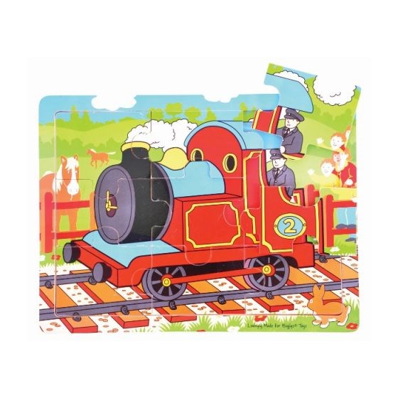 Big Jigs 9 Piece Tray Puzzle - Train (8266146742498)