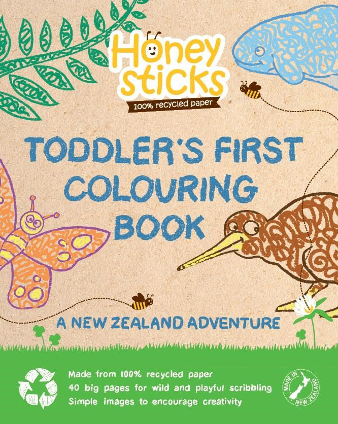 Honeysticks Toddlers First Colouring Book- A Kiwi Adventure (6823318651062)