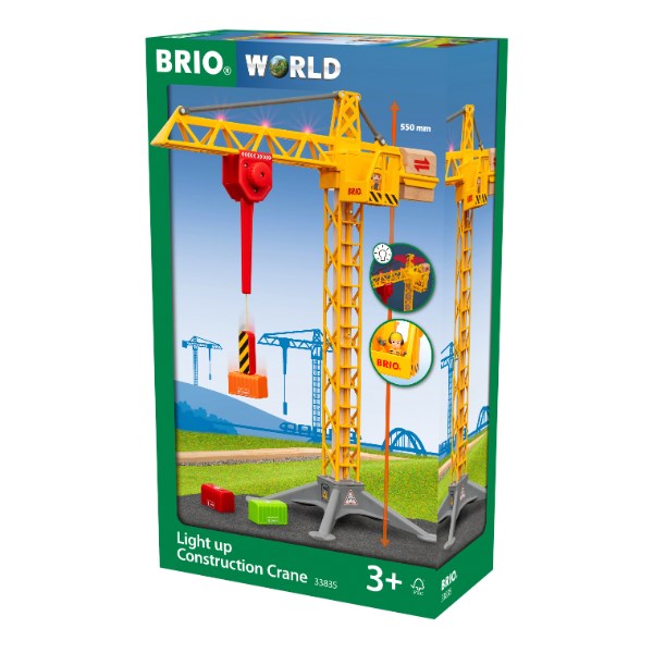 BRIO Crane Construction Crane w Lights 5 pcs 33835 (6823351124150)