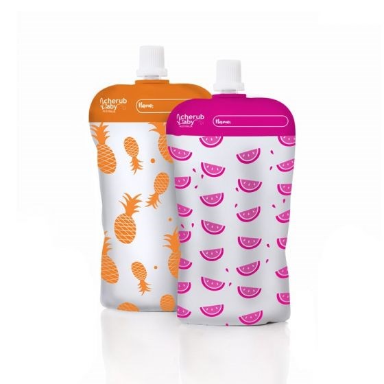 Cherub Re-useable Food Pouch Mini P&O (8266153459938)