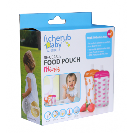 Cherub Re-useable Food Pouch Mini P&O (8266153459938)