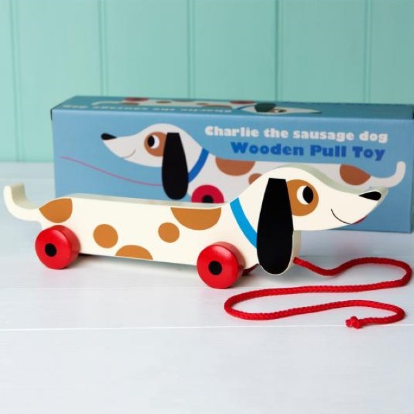 Rex London Charlie the Sausage Wooden Pull Toy (8250132463842)