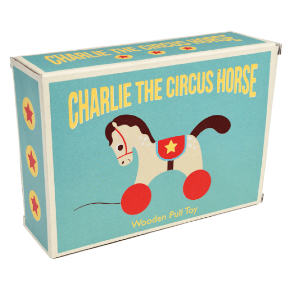 Rex London Charlie the Circus Horse Wooden Pull Toy (8250132594914)