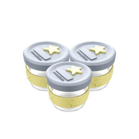 Cherub Glass Food Storage 3Pk - Lemon & Grey (8266153885922)