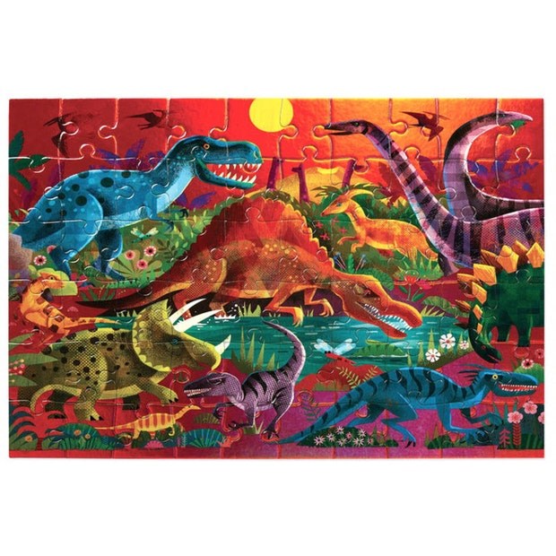 Crocodile Creek 60pc Foil Puzzle Dazzling Dinos (8264105918690)