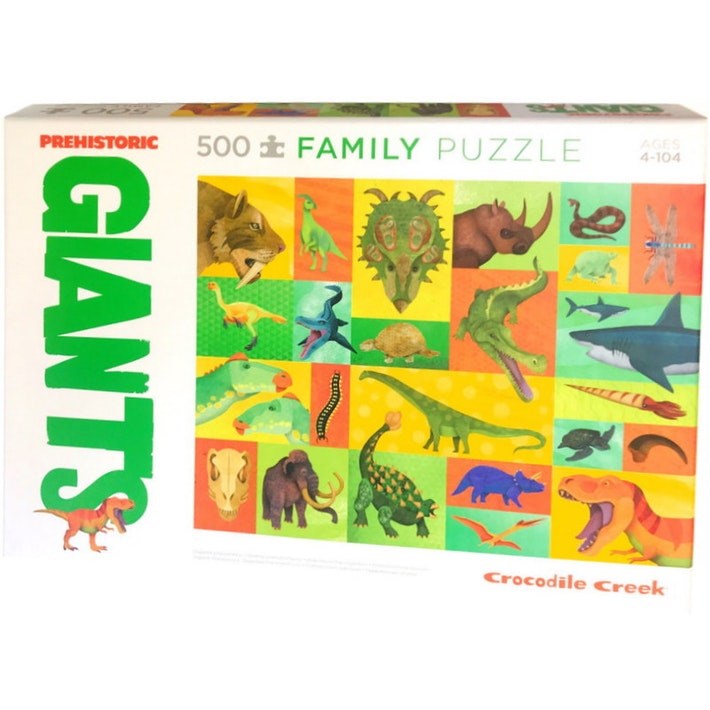 xCrocodile Creek 500pc Family Puzzle Prehistoric Giants (8264105984226)