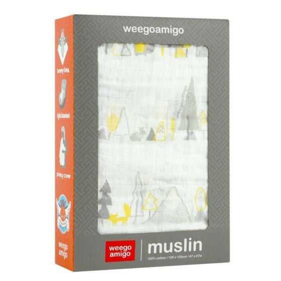 Little Linen Weego Muslin 1pk Prints - Alpine (7601786716386)