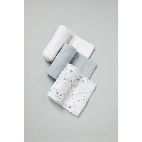 Little Linen Lt Bamboo Muslin Wraps 3Pk - Whisper (8237398130914)