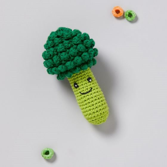 Little Linen Crochet Rattle - Broccoli (8266185769186)