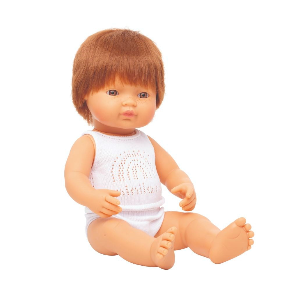 Miniland - Baby Doll - Caucasian Redhead Boy 38cm (8088880382178)
