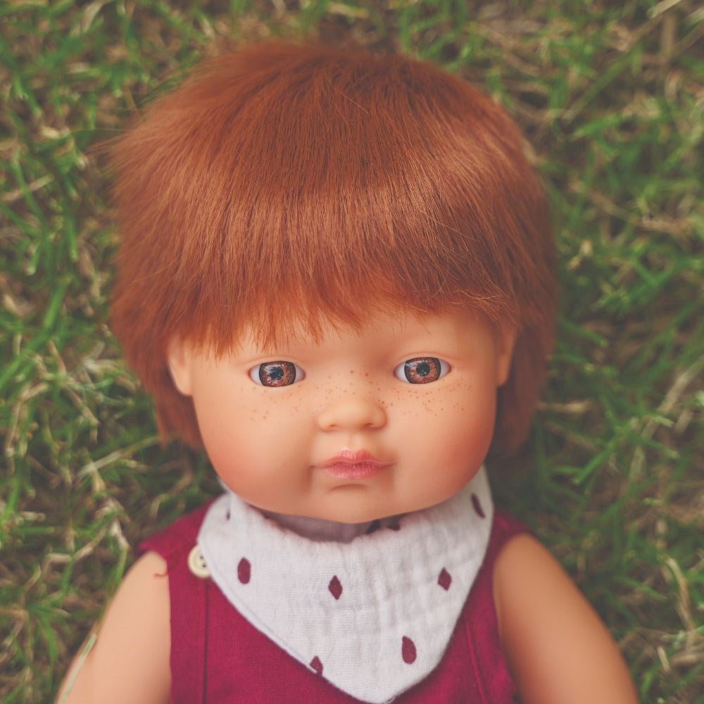 Miniland - Baby Doll - Caucasian Redhead Boy 38cm (8088880382178)