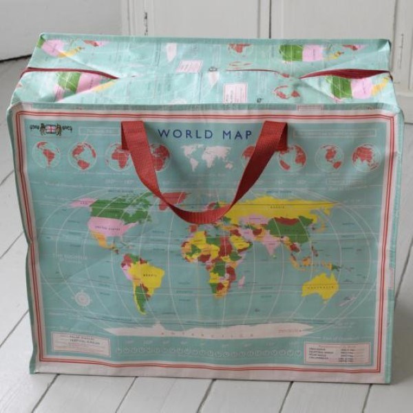 Rex London World Map Jumbo Storage Bag (8250133315810)
