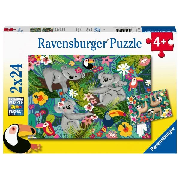 Ravensburger Koalas and Sloths Puzzle 2x24pc (8076829163746)