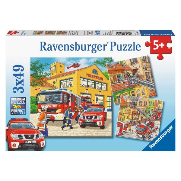 Ravensburger Fire Brigade Run Puzzle 3x49pc (8076830802146)