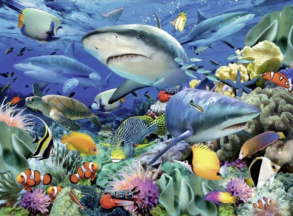 Ravensburger Reef of the Sharks Puzzle 100pc (8076831817954)