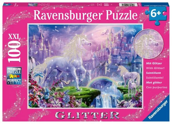 Ravensburger Unicorn Kingdom Puzzle Glitter 100pc (8076833095906)