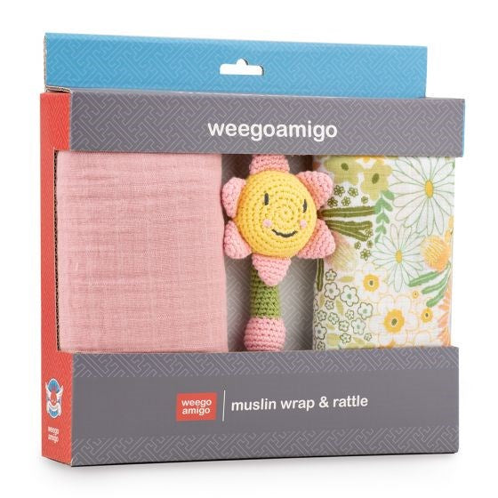 Little Linen Weego Muslin & Rattle - Floraful (8266188325090)