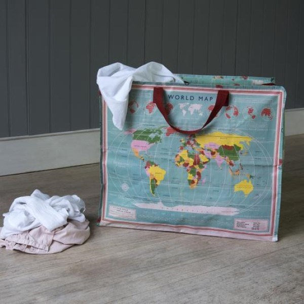 Rex London World Map Jumbo Storage Bag (8250133315810)