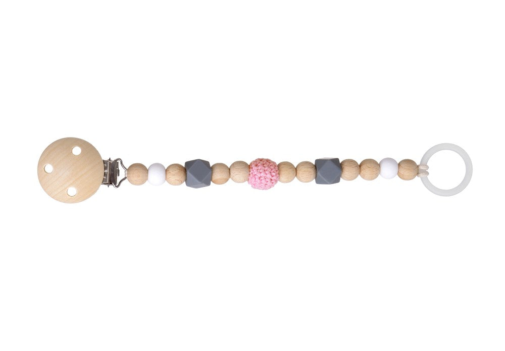 xKikadu Soother Chain Rose and Grey