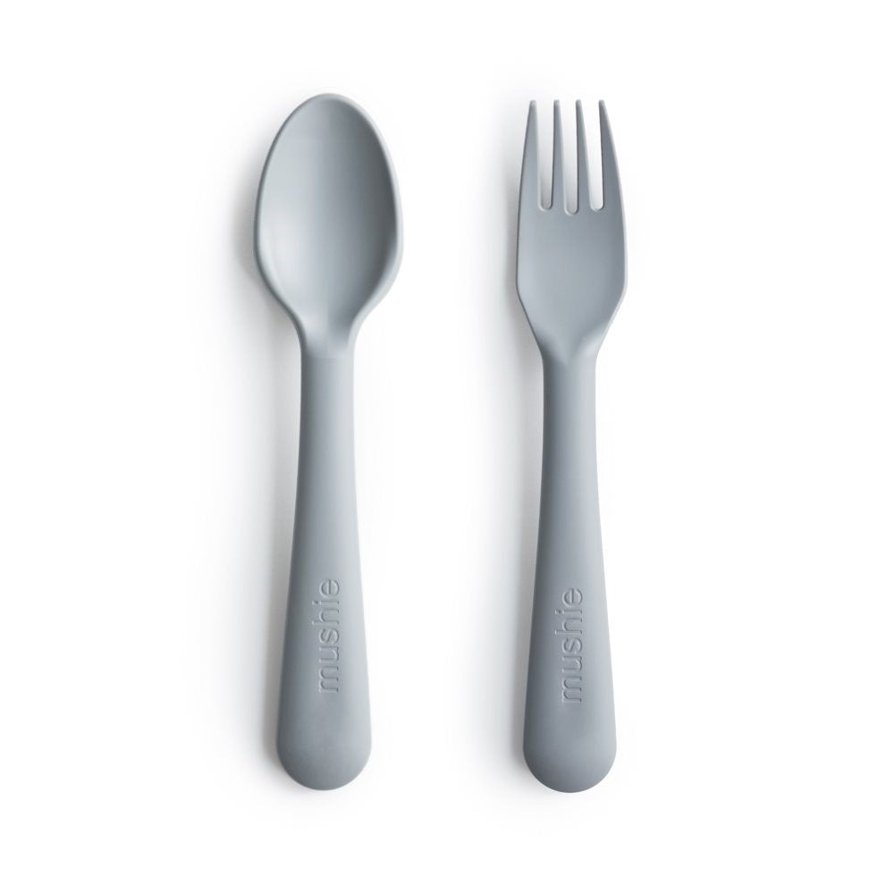 Mushie Fork + Spoon- Cloud